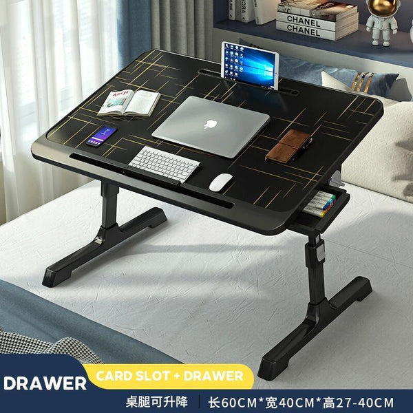 Fanenso Small Table Foldable Table Lifting Folding Bed Movable Table Notebook Computer Table