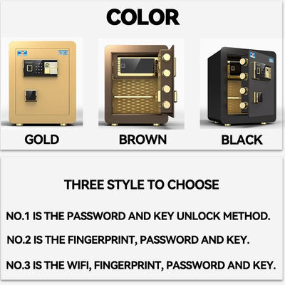 Safe Box 45/60/70/80cm Fireproof Safes Household Fingerprint Office Small Safe Box All-steel