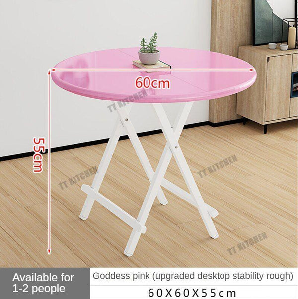Foldable Table Round Home Dinning Folding Outdoor And Portable Stall Small Simple Dining Table