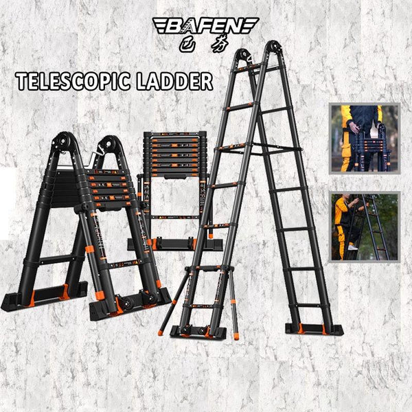 Portable Stairs Thickened Aluminum Alloy Engineering Telescopic Herringbone Household Folding Ladder