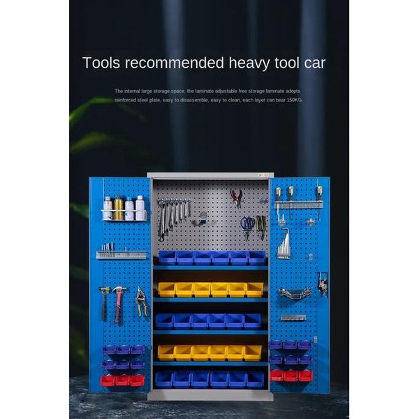 Syezyo Tool Box Trolley Cart Tool Thickened Iron Storage Cabinet for Heavy Workshop Auto Repair