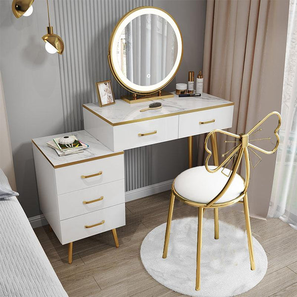 Orange Simple Dressing Table Light Luxury Net Red Dressing Table Nordic Storage Cabinet One Princess