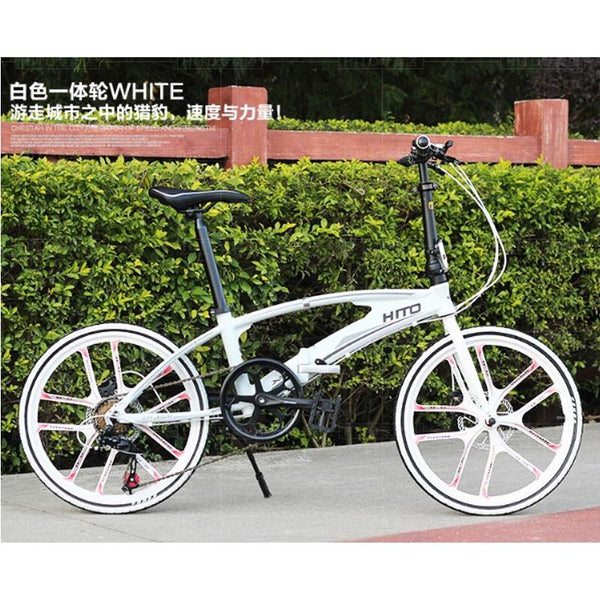 Hito bike X6 folding bike 22 inch double tube super portable road folding bike, aluminum alloy frame