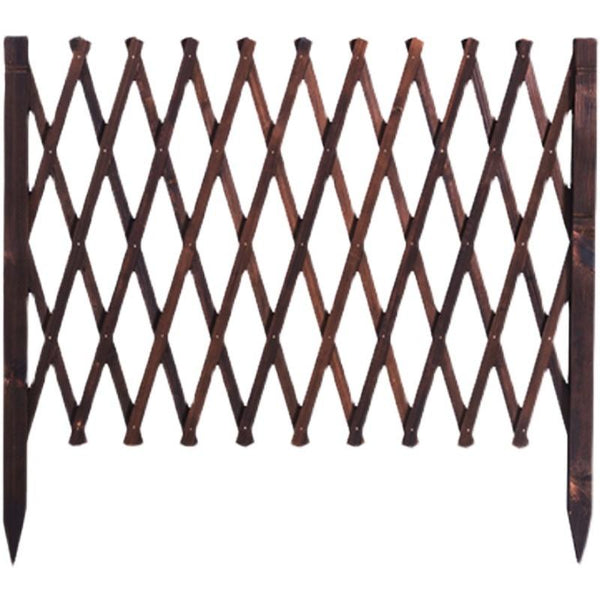 Wooden Fence Anti-corrosion Carbonized Retractable Wooden Fence Yard Fence Durable And Stable Yard