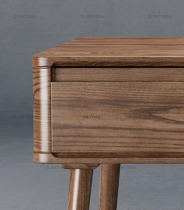 (MUWU) Multifunctional Folding Coffee Table Noble Quality Solid Wood Furniture Walnut Color Lifting