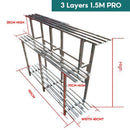 Stainless Steel Flower Rack Indoor/Outdoor Metal Plant Rack Ladder Flower Stand For Balcony Garden