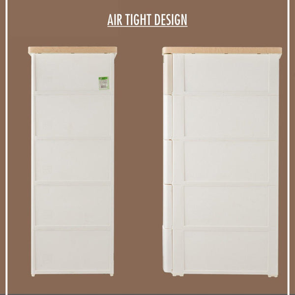 🍀sn🍀houze - 4 / 5 Tier Wooden Top Cabinet ( 60.5l x 48w x 103/128h )cm