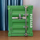 Side Table Industrial Style Container Wrought Iron Bedside Table Decorative Storage Cabinet Bedroom