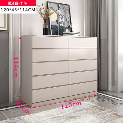 All Solid Wood Simple Modern Drawer Locker Living Room Bedroom Storage Cabinet Chest of Drawers