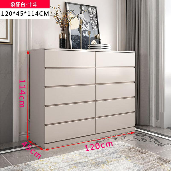 All Solid Wood Simple Modern Drawer Locker Living Room Bedroom Storage Cabinet Chest of Drawers