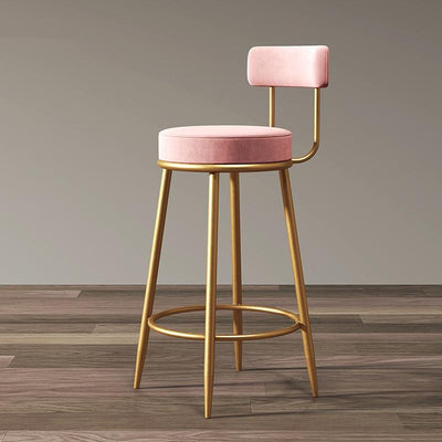 Y&u Nordic Style Wrought Iron Bar Stool Home Dining Chair Comfortable High Chair Modern High Stool