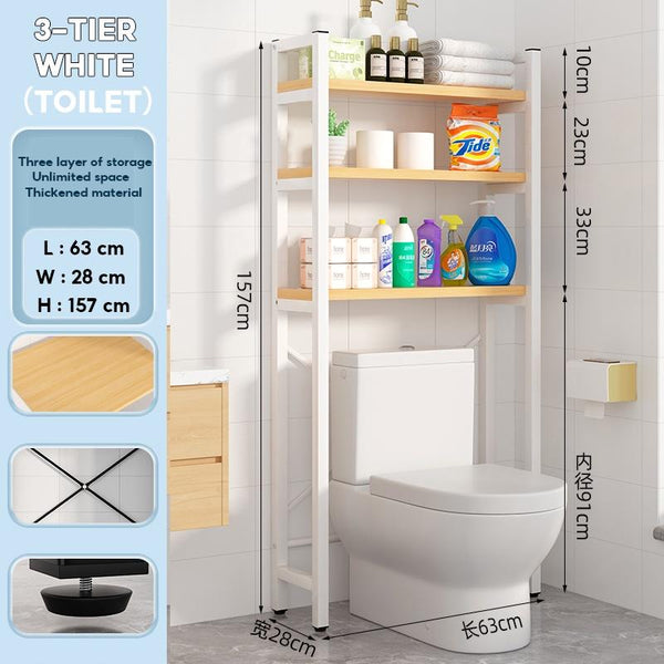 PYGH Washing Machine Rack Flip Washing Machine Bathroom Storage Rack Toilet Storage Rack
