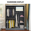 Kinbolee Solid Wood Wardrobe Multi-smell Small Wardrobe Nordic Sliding Door Wardrobe