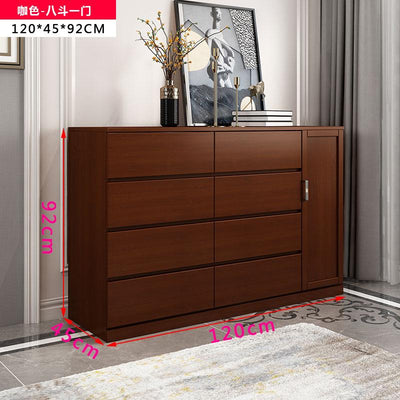 All Solid Wood Simple Modern Drawer Locker Living Room Bedroom Storage Cabinet Chest of Drawers