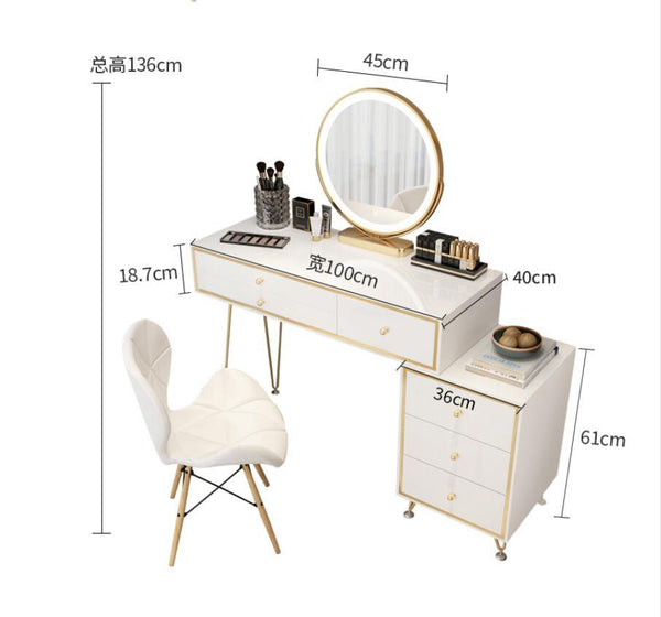 YICHANG Light Luxury Nordic Internet Celebrity Ins Style Dressing Table Bedroom Small Apartment