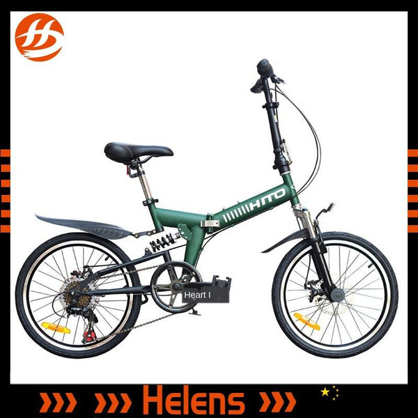 Hito 20 inch disc brake folding bike mountain bike shockproof male and female variable speed student
