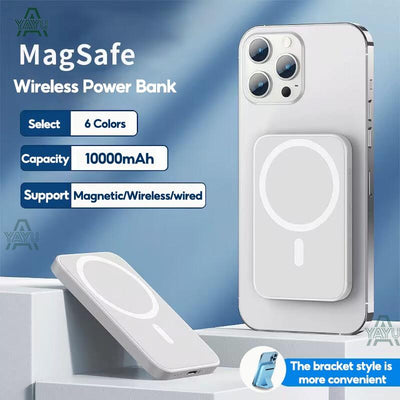 YAYU 10000mAH Slim Magnetic Wireless Power Bank Fast Charging Light Portability Powerbank