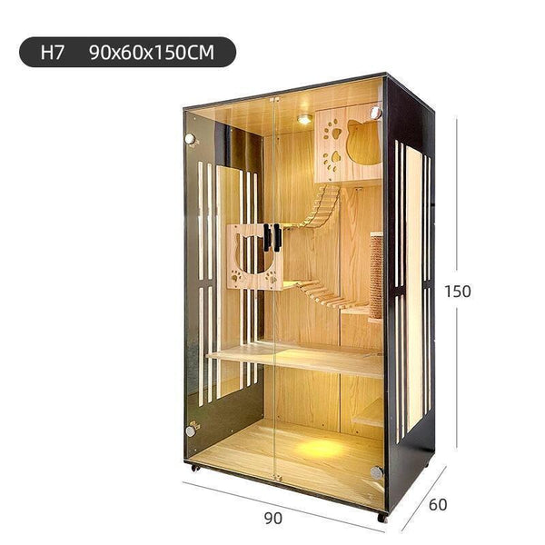 Cat Cage Solid Wood Cat Nest Cat Cage Villa Cat Cabinet Four Seasons General Apartment Luxury Cat