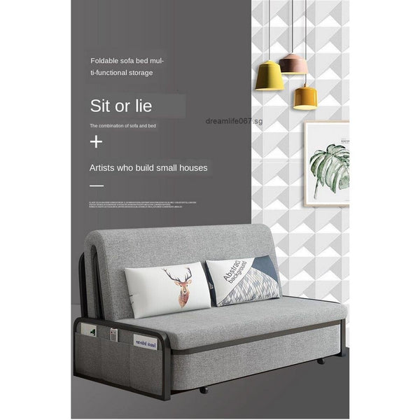 Small Foldable Sofa Bed Apartment Living Room Multi-functional Dual-use 1.5 m Wide Double Economical