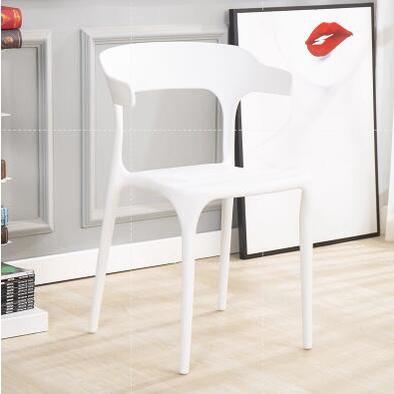 Dining Chair Stackable Chair Simple Horn Chair Thickened With Backrest Plastic Chair Home Dining