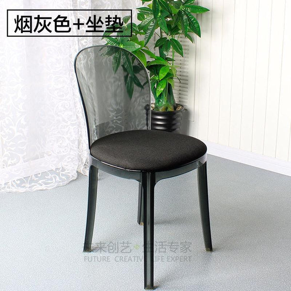 Transparent Chair European Acrylic Casual Creative Soft Bag Dining Chair Simple Personality Plastic