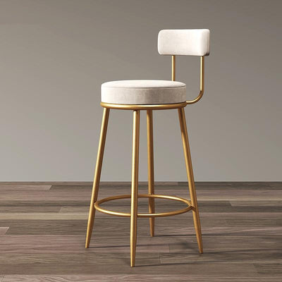Y&u Nordic Style Wrought Iron Bar Stool Home Dining Chair Comfortable High Chair Modern High Stool