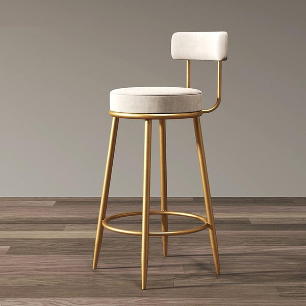 Y&u Nordic Style Wrought Iron Bar Stool Home Dining Chair Comfortable High Chair Modern High Stool