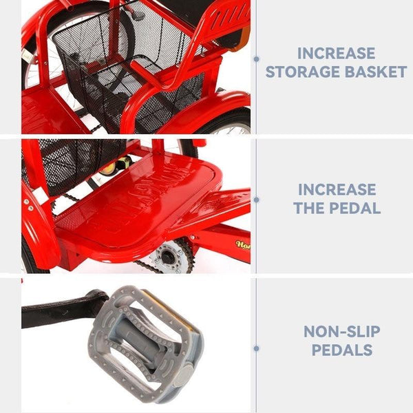 Adult Tricycle Double Bicycle Tandem Old Man Twitter Bike Pedal High-carbon Steel Bicycle