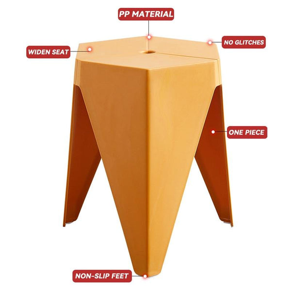 【BUY 3 GET 1 FREE】Stackable Small Stool Durable Solid Color Plastic Stool Thickened Dining Chair