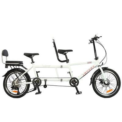 Father and Son Double Bike Folding Couple Tour Two People Riding Parent-child Three-person Bicycle