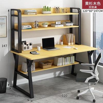 Simple Student Desk With Bookshelf Combination Computer Desk Home Desk