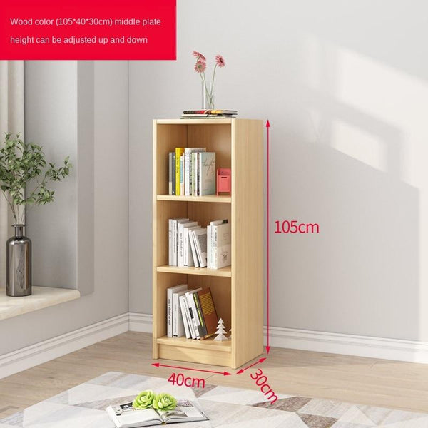 Floor Wall Bookshelf White Economical Sofa Modern Simple Narrow Corner Slit Shelf Small Bookcase