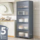 CAGK Kitchen Cabinet Storage Multilevel Kitchen Storage Rack Cupboard Cabinet Microwave Oven Pot