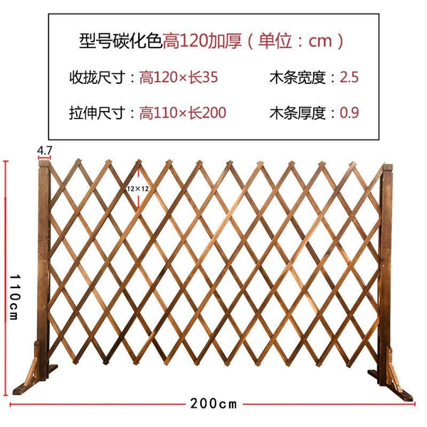 Outdoor Anticorrosive Wooden Fence Guardrail Telescopic Indoor Flower Garden Courtyard Decoration