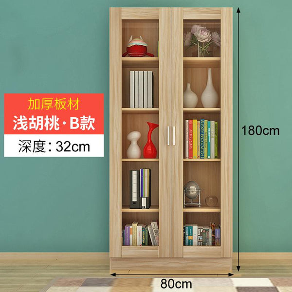 Simple Bookcase Combination Bookshelf Office Wooden Filing Cabinet