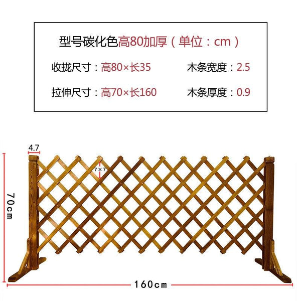 Outdoor Anticorrosive Wooden Fence Guardrail Telescopic Indoor Flower Garden Courtyard Decoration