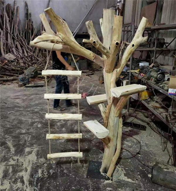 Rack Wear-resistant Non-sticky Wood Solid Dry Trunk Large Nest Net Red Cat Tree Climbing Pet