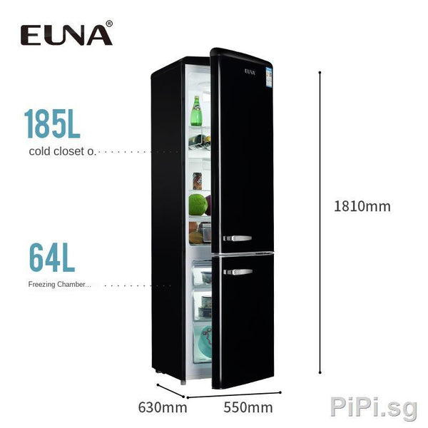 mini fridge Hot in ready stockUna retro color white black and yellow home office living room