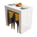 AUSITUR Foldable Dining Table Retractable Rock Board Dining Table Small Apartment Kitchen Dining