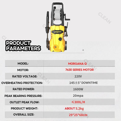 K.T High Pressure Washer Car Washer Household 220V Pump High-power Cleaning Water Gun Fully