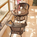 Mingran furniture rattan chair three piece set balcony small table chair tea table chair combination
