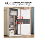 Kinbolee Wardrobe Sliding Door Nordic Wardrobe Multi-smell Wardrobe Sliding Door