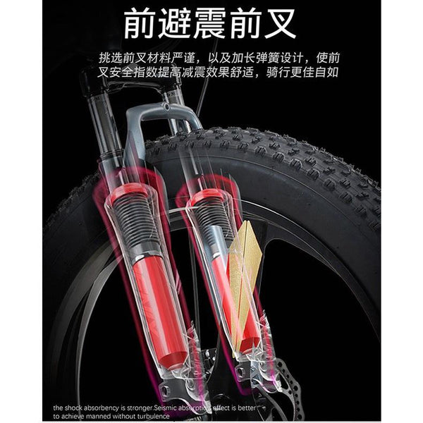 PIGEON Snow 26 Inch Bicycle 4.0 Ultra-wide Tire Shock Absorption Men And Women Variable Speed Beach