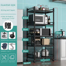 Stainless Steel Floor Type Multi-layer Microwave Oven Kitchen Utensils Pot Rack Storage Movable