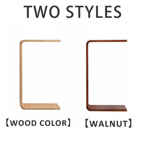 Syezyo Side Table Solid Wood U-shaped Bedside Table C- Shaped Tatami Storage Rack Small-sized Corner