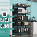 Stainless Steel Floor Type Multi-layer Microwave Oven Kitchen Utensils Pot Rack Storage Movable