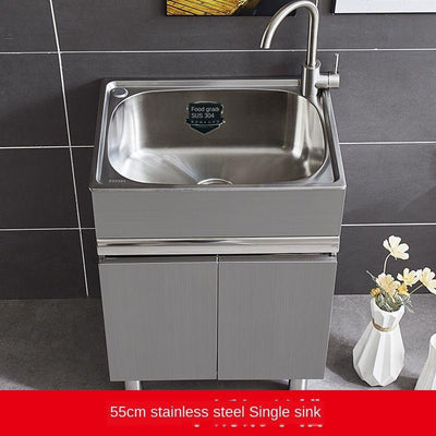 304 Sink Stainless Wash Pool Basin Steel Laundry Cabinet Bathroom Cabinets Washbasin Laundry Pool