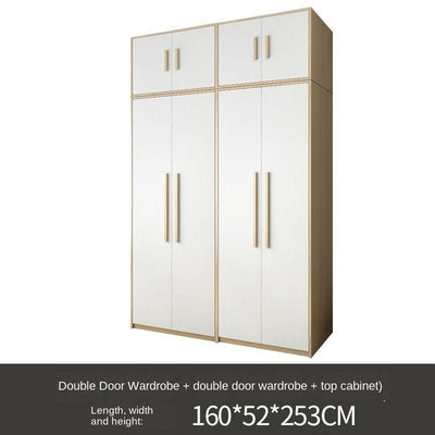 Nordic Wardrobe Simple Modern Economy Assembly Two-door Board Simple Custom Small Bedroom Wardrobe