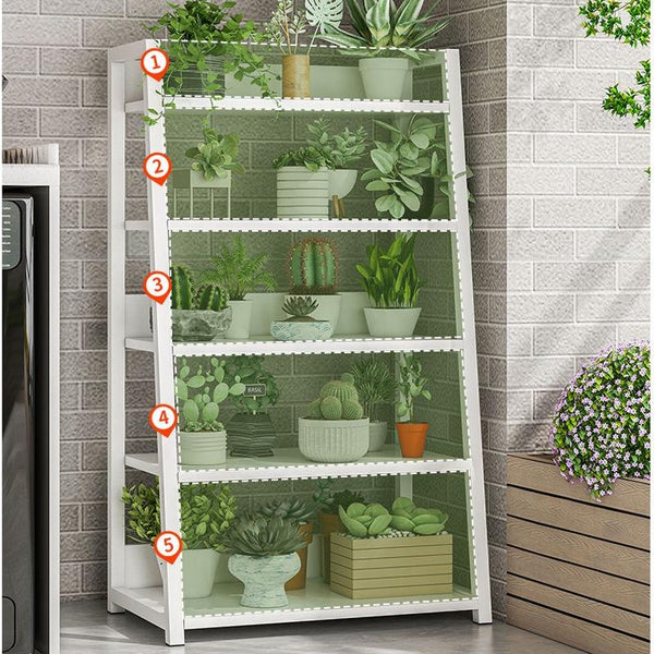 Flower stand 5 Tier Stair Style Metal Plant Stand Indoor and Outdoor Flower Rack Home Iron Storage
