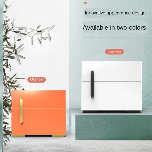 Ounes Invisible Table Smart Home Fingerprint Password Small Office All-steel Anti-theft Double Door